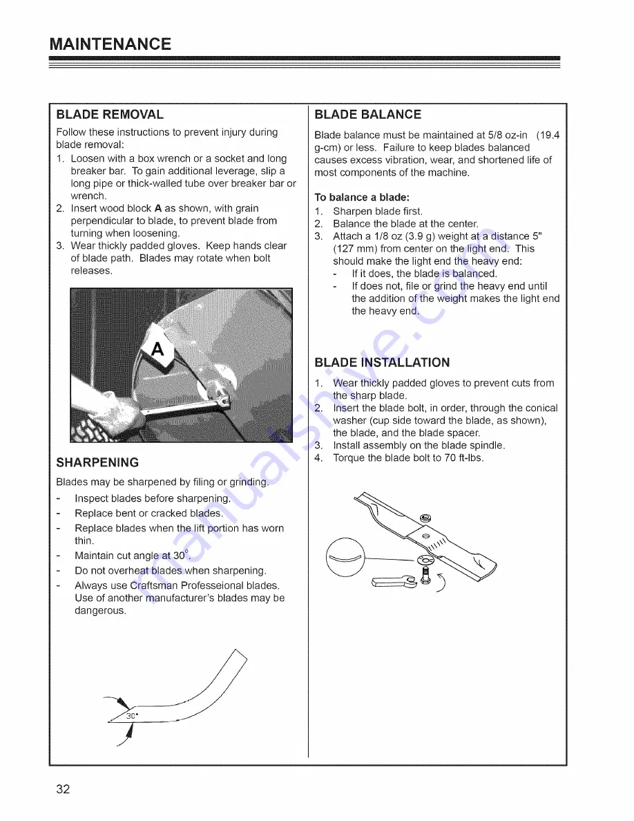 Craftsman 127.28875 Operator'S Manual Download Page 34