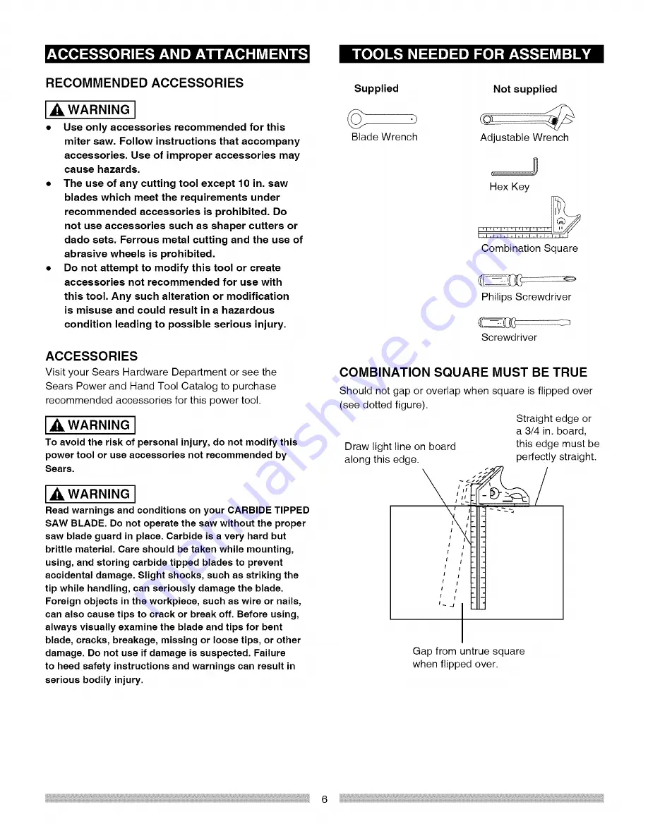 Craftsman 137.212310 Operator'S Manual Download Page 6