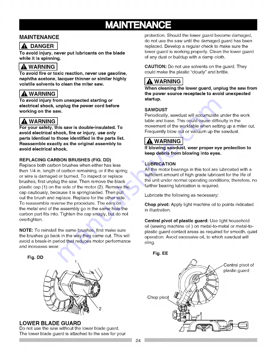 Craftsman 137.212310 Operator'S Manual Download Page 24