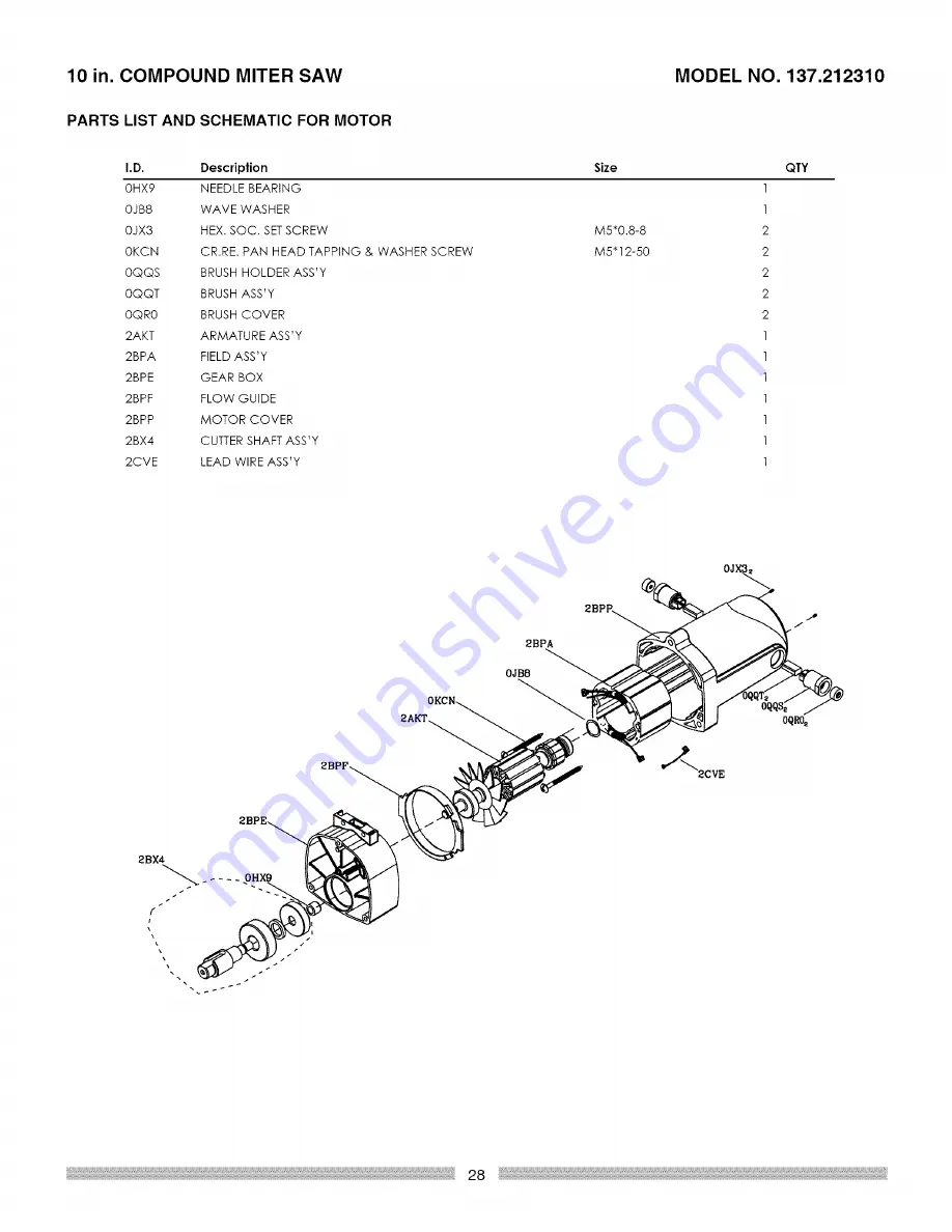 Craftsman 137.212310 Скачать руководство пользователя страница 28