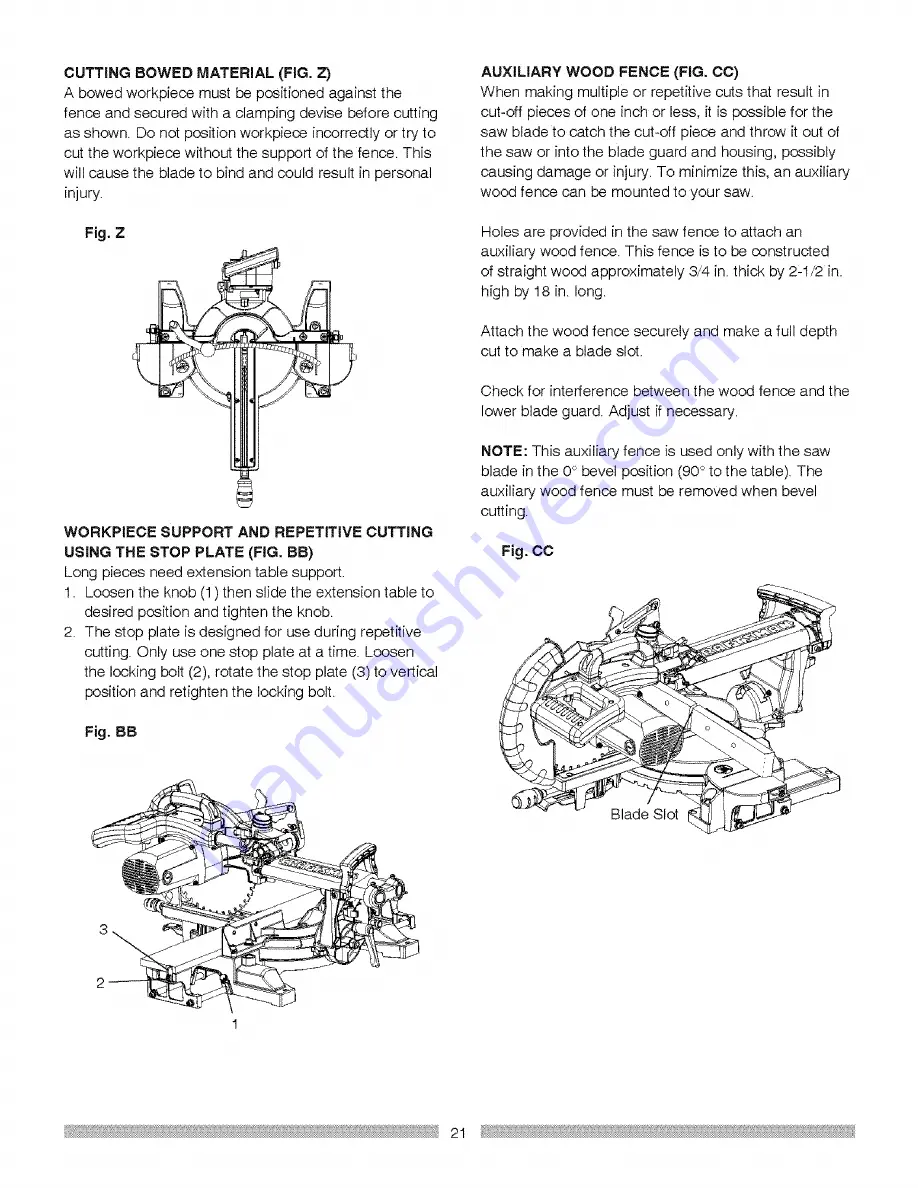 Craftsman 137.212370 Operator'S Manual Download Page 21