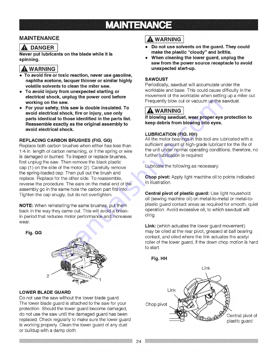 Craftsman 137.212370 Operator'S Manual Download Page 24