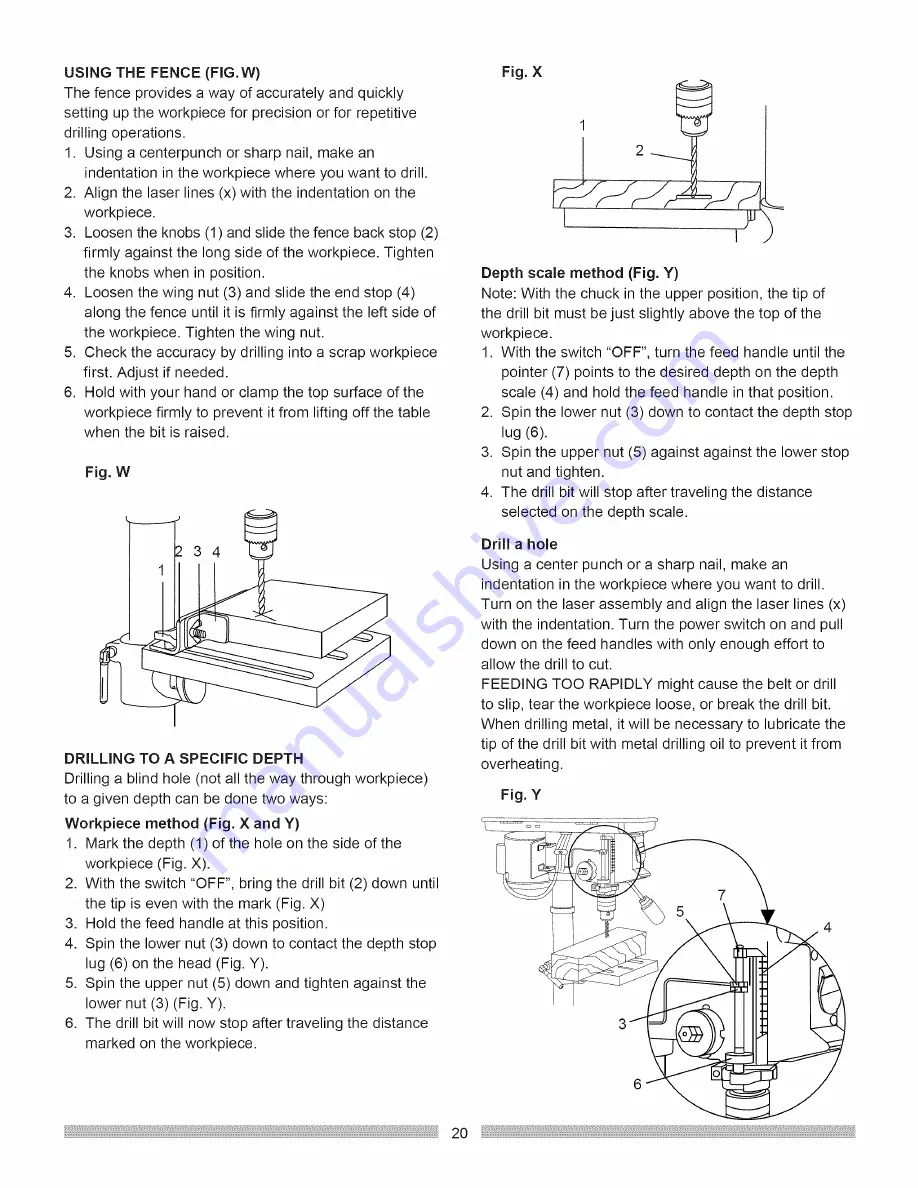 Craftsman 137.219001 Operator'S Manual Download Page 20