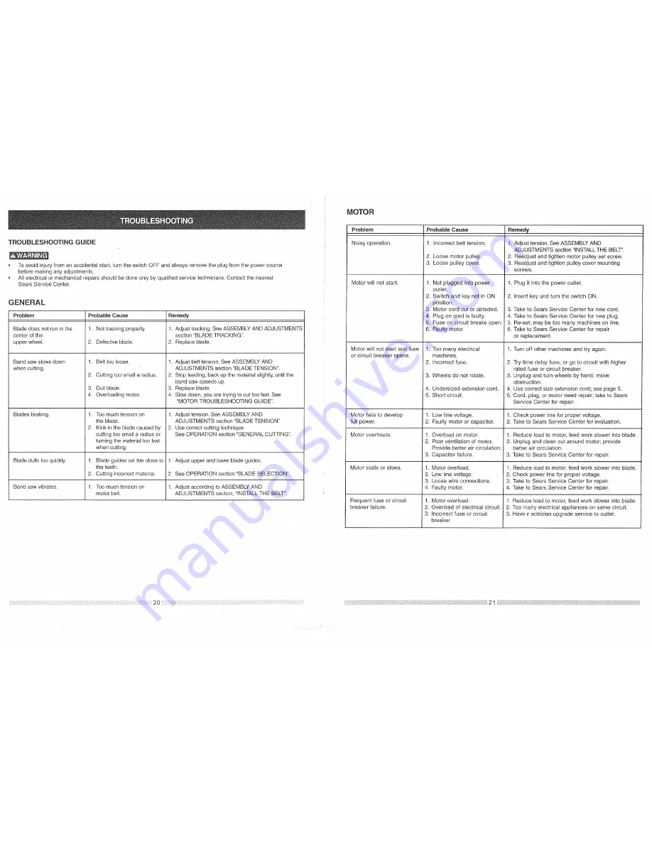 Craftsman 137.224320 Owner'S Manual Download Page 11