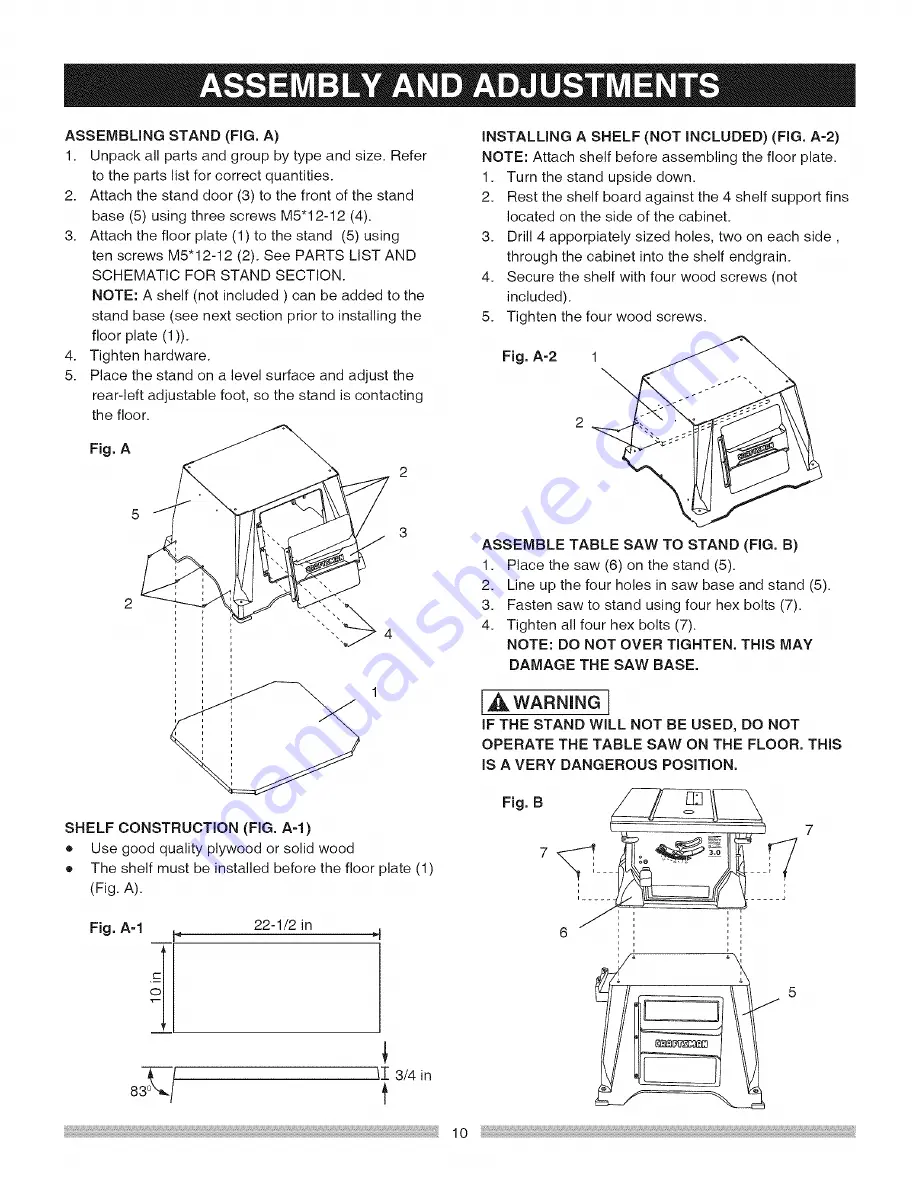 Craftsman 137.24885 Operator'S Manual Download Page 10