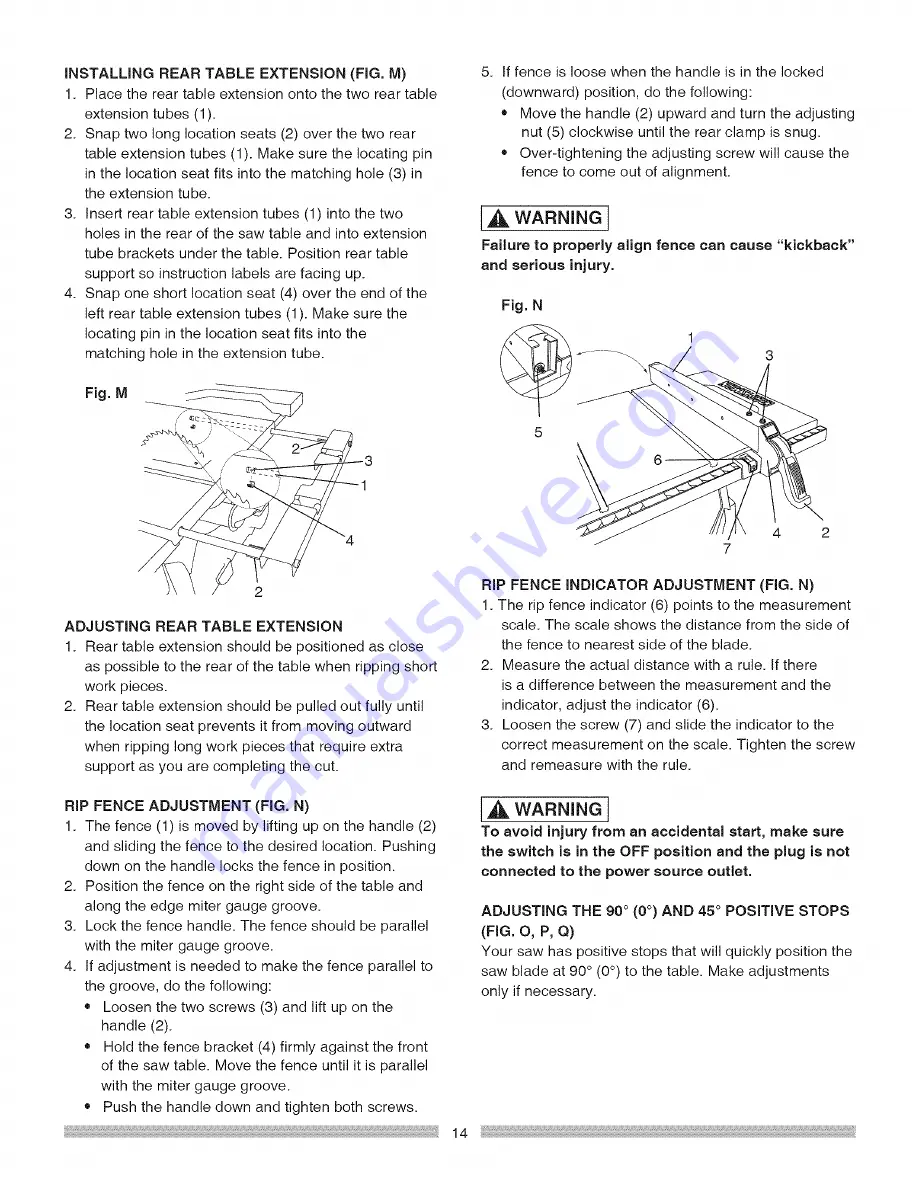 Craftsman 137.24885 Operator'S Manual Download Page 14