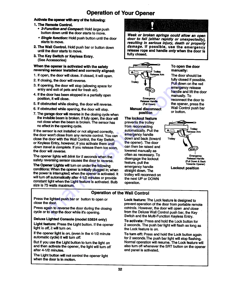 Craftsman 139.53225SRT1 Owner'S Manual Download Page 32