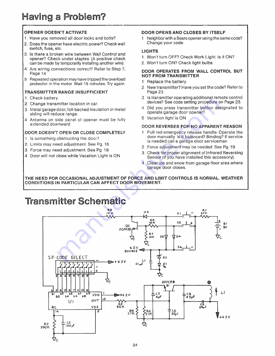 Craftsman 139.53513 Owner'S Manual Download Page 24