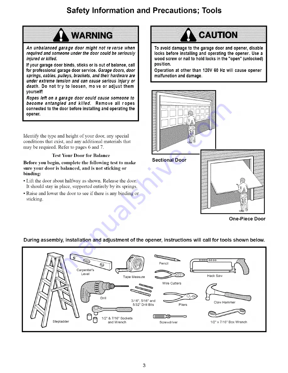 Craftsman 139.53663SRT Owner'S Manual Download Page 3