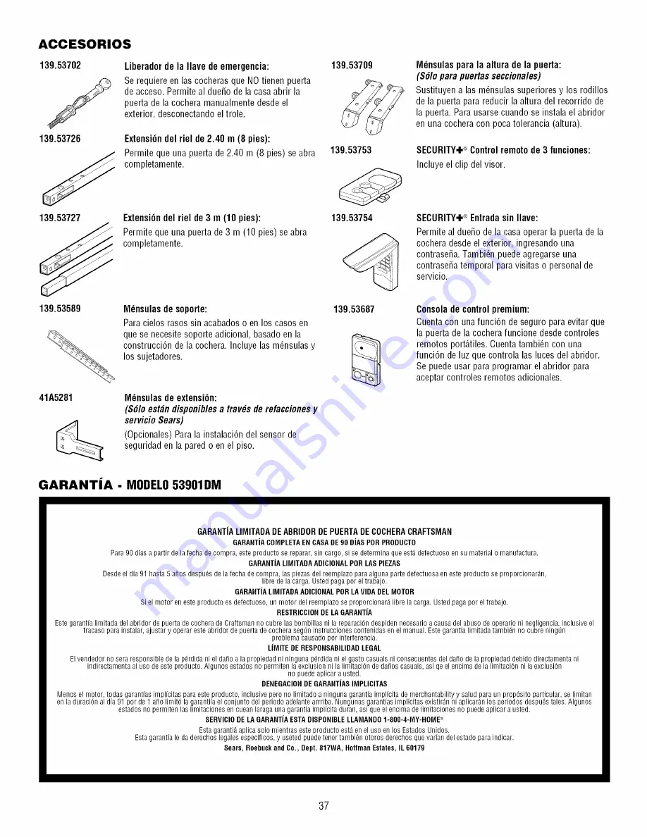 Craftsman 139.53901DM Owner'S Manual Download Page 77