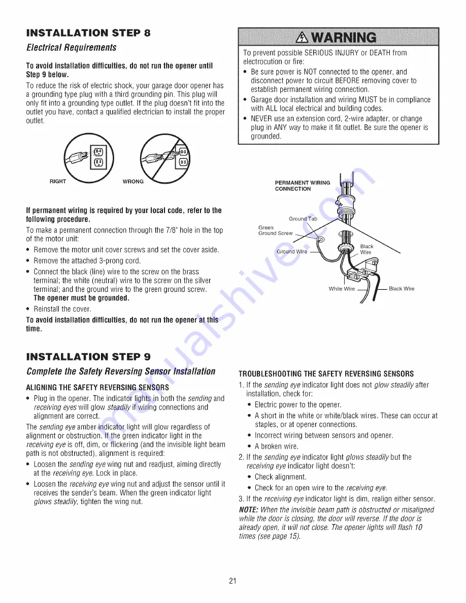 Craftsman 139.53902D Owner'S Manual Download Page 21