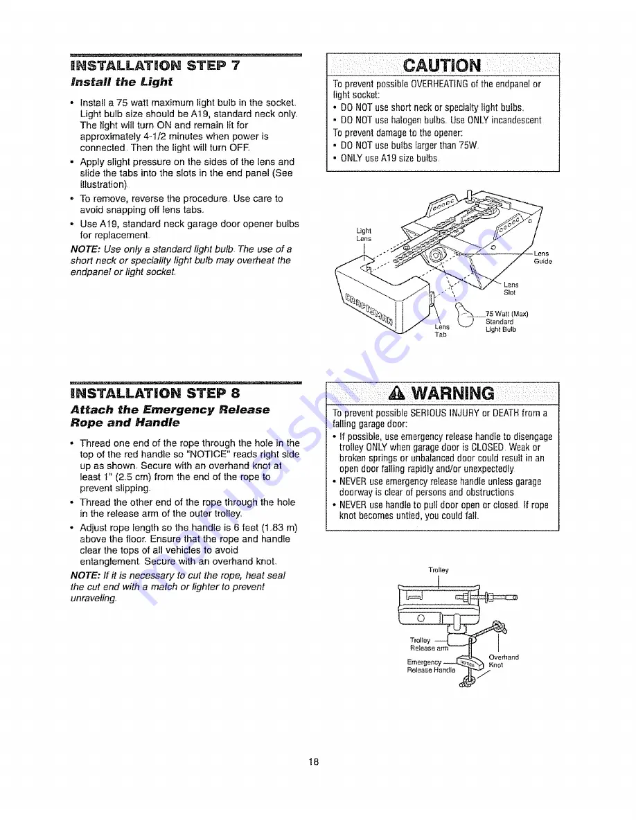 Craftsman 139.53920D Owner'S Manual Download Page 18