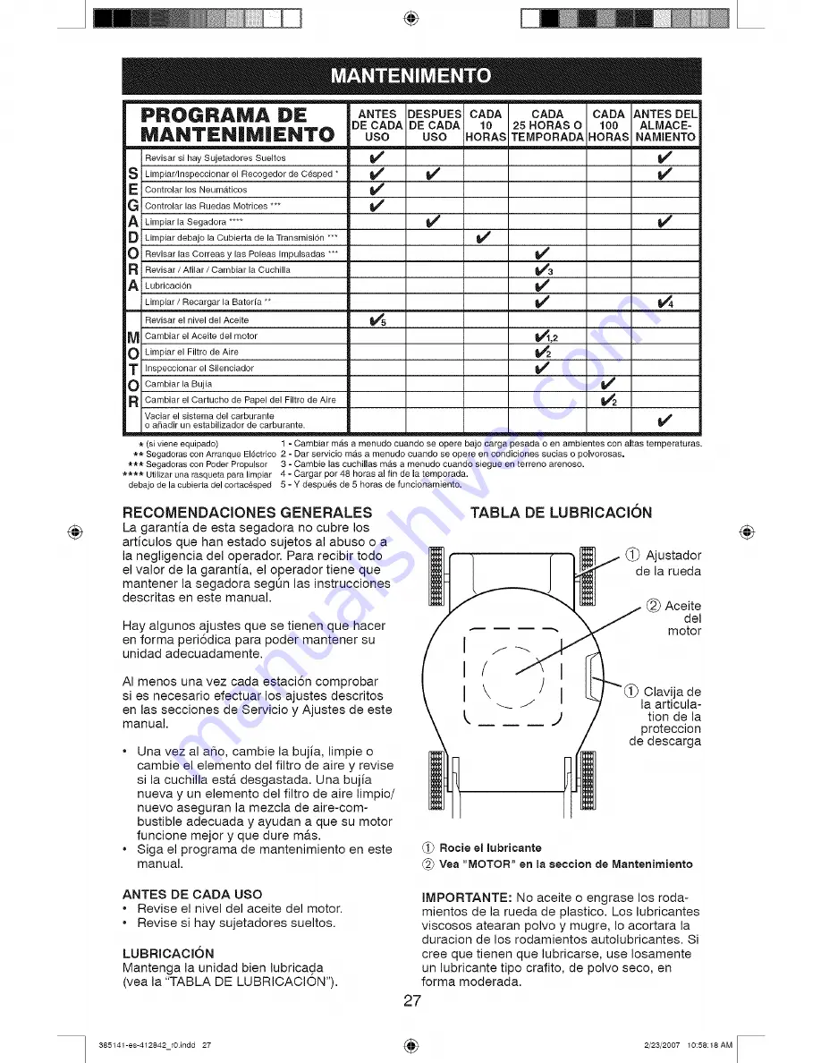 Craftsman 141 Owner'S Manual Download Page 27