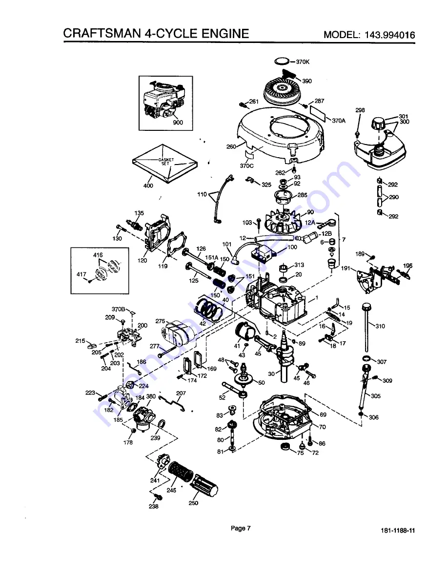 Craftsman 143.994016 Operator'S Manual Download Page 8