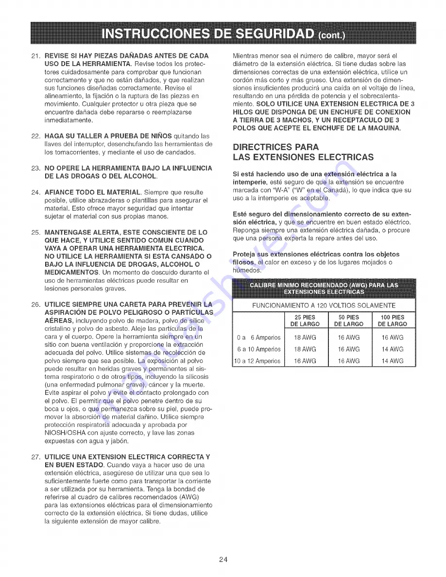 Craftsman 152.213361 Owner'S Manual Download Page 24