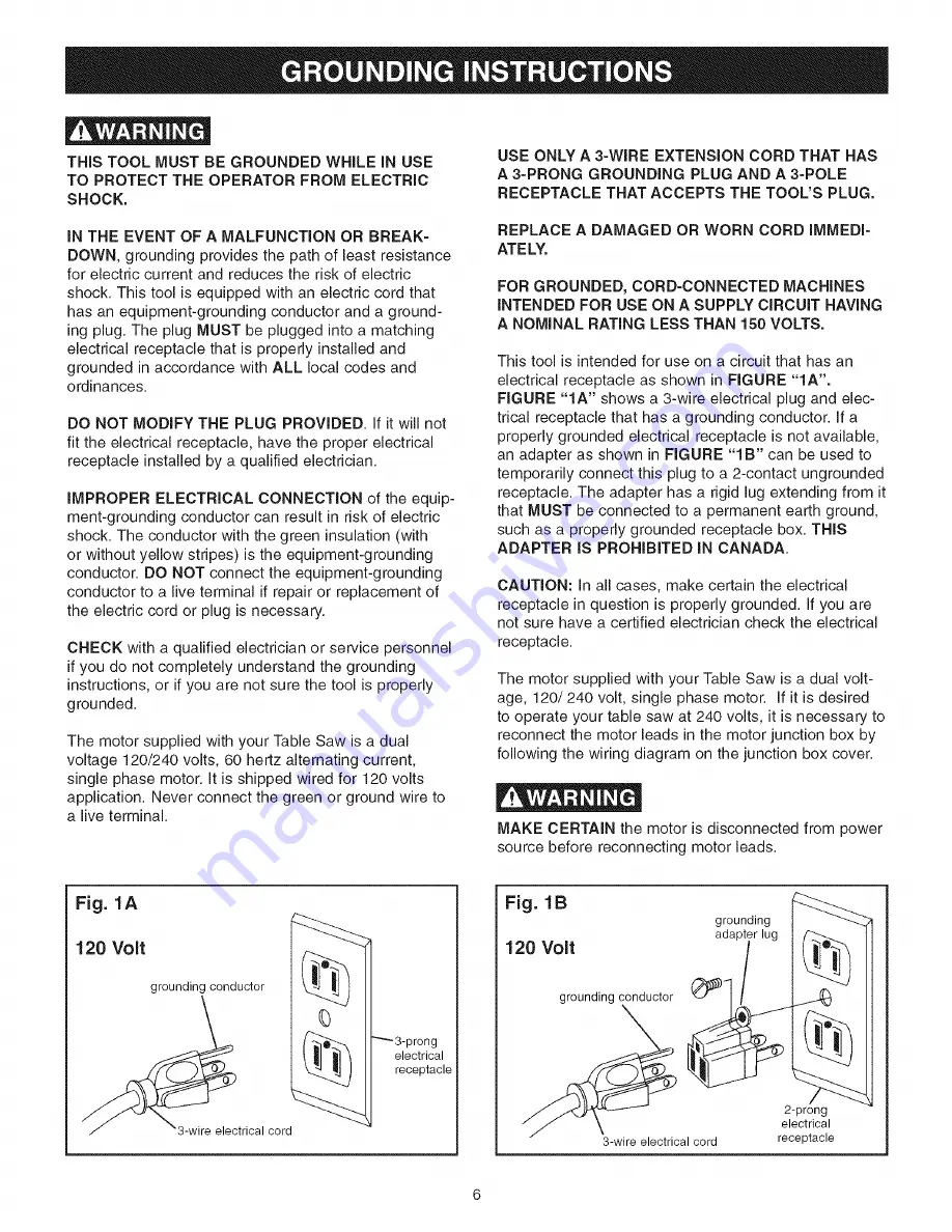 Craftsman 152.221240 Owner'S Manual Download Page 6