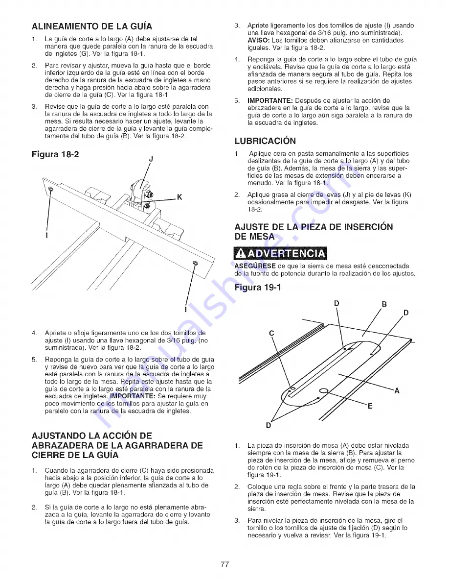 Craftsman 152.221240 Owner'S Manual Download Page 77