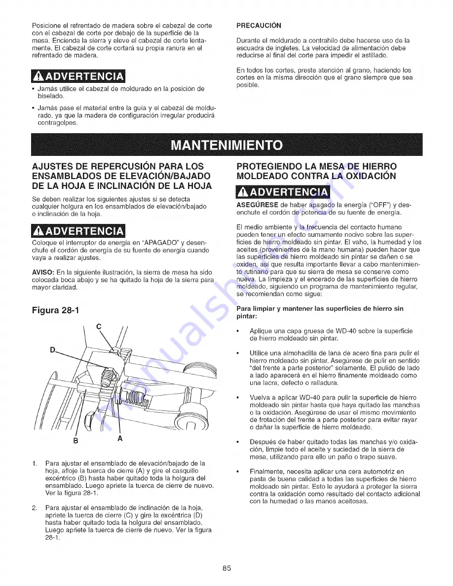 Craftsman 152.221240 Owner'S Manual Download Page 85