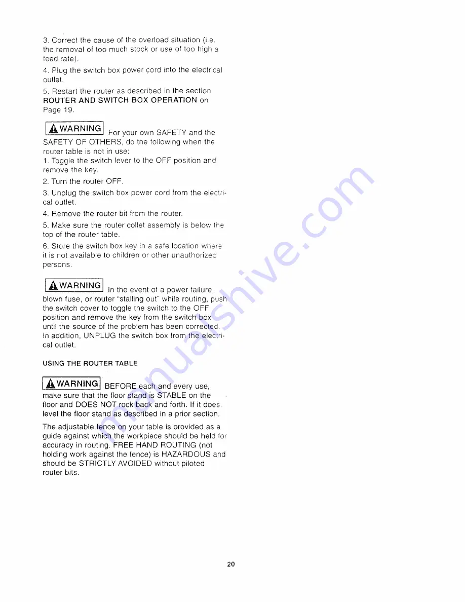 Craftsman 171.254841 Owner'S Manual Download Page 20