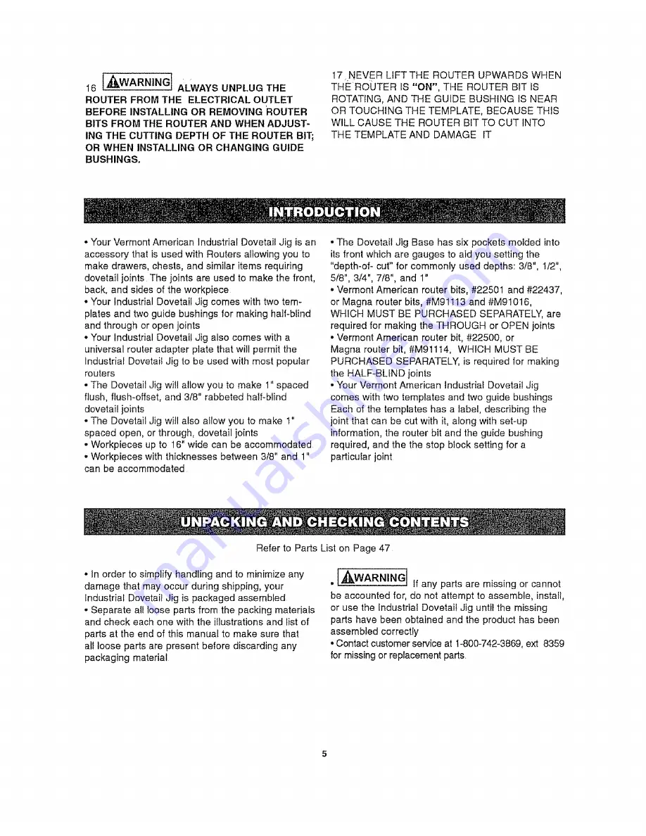 Craftsman 17125455 Operating Instructions Manual Download Page 5