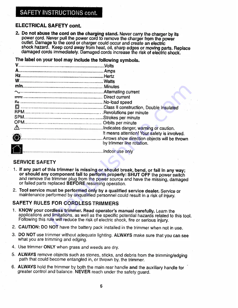 Craftsman 172.74815 Operator'S Manual Download Page 6