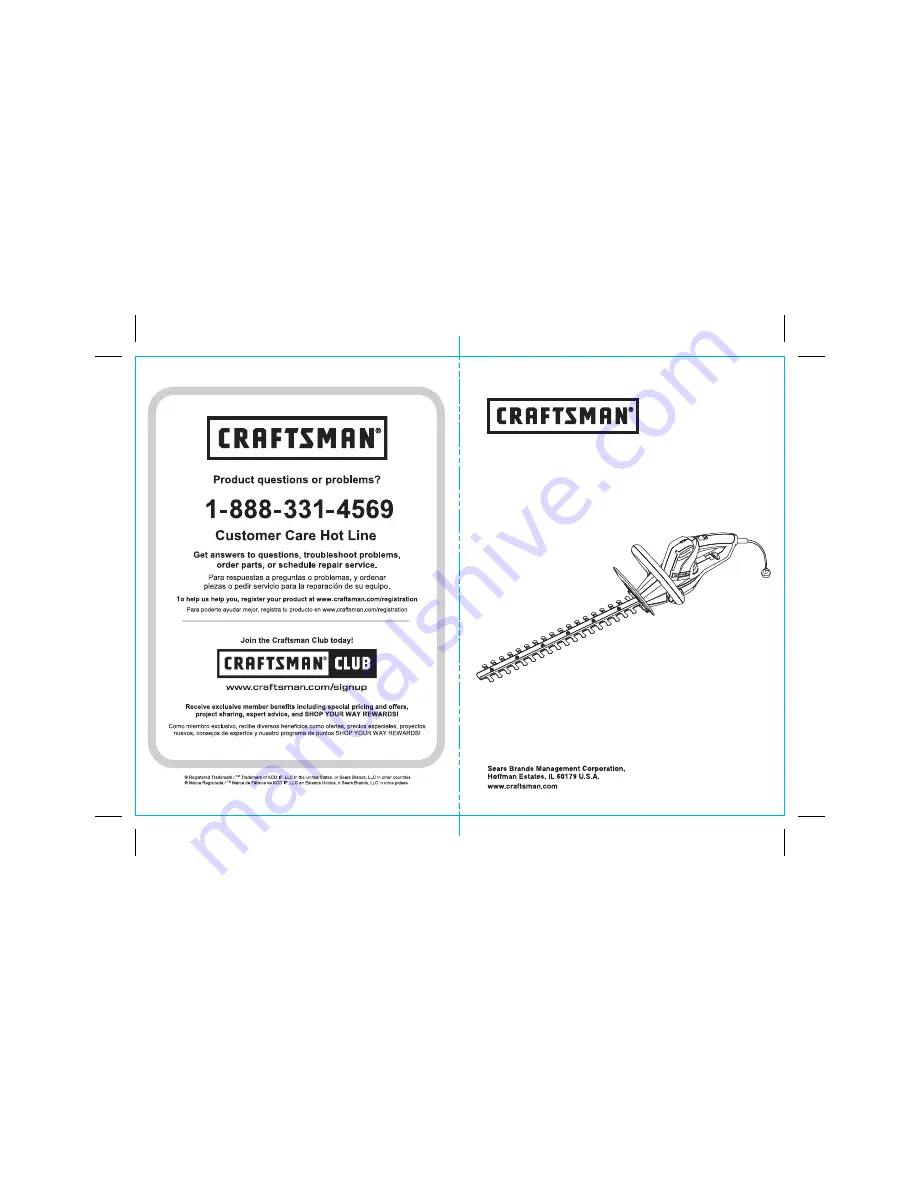 Craftsman 172.797740 Operator'S Manual Download Page 1