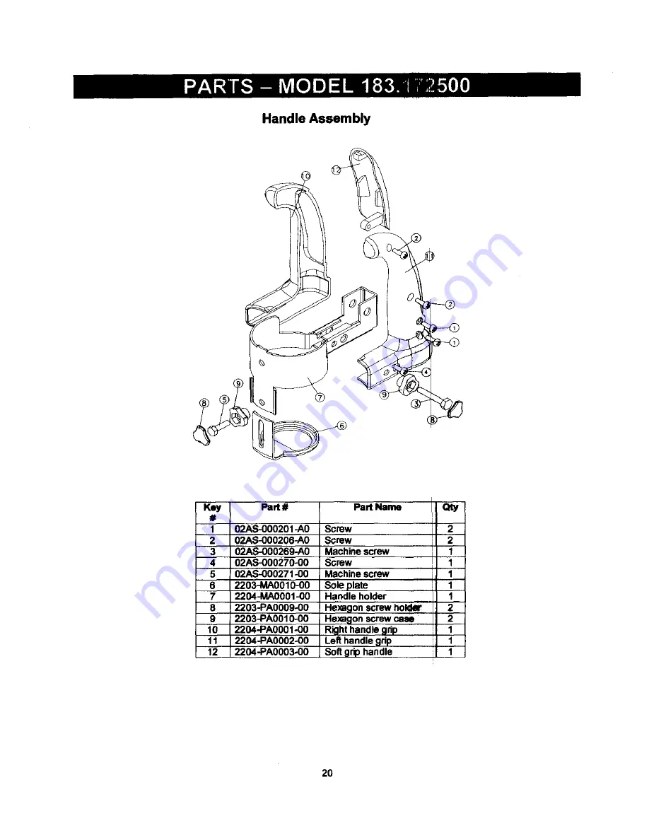 Craftsman 183.172500 Скачать руководство пользователя страница 20