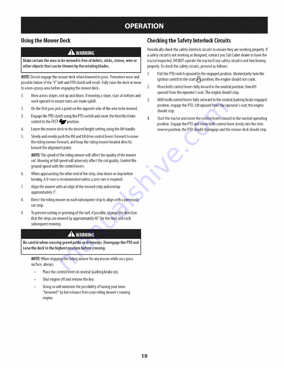 Craftsman 204110 Operator'S Manual Download Page 19