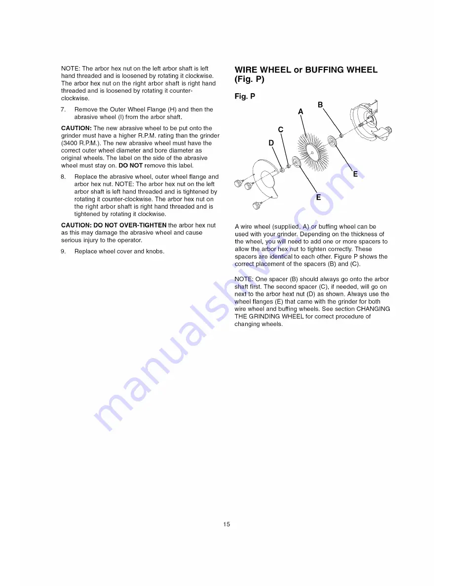 Craftsman 21154-3 Owner'S Manual Download Page 15