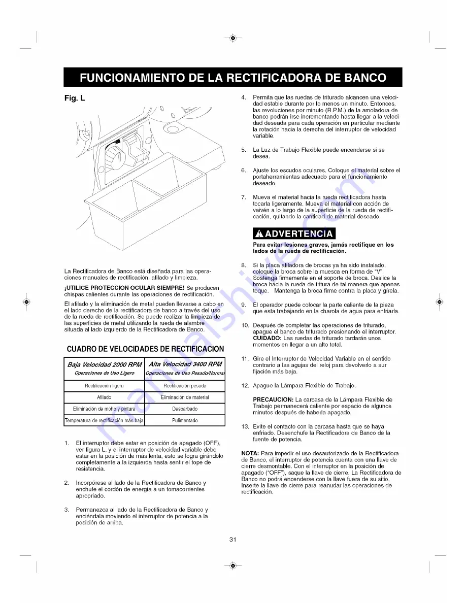 Craftsman 21154-3 Owner'S Manual Download Page 31