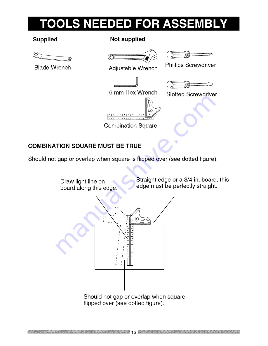 Craftsman 21221 - 12 in. Sliding Dual Bevel Compound Miter Saw Operator'S Manual Download Page 12