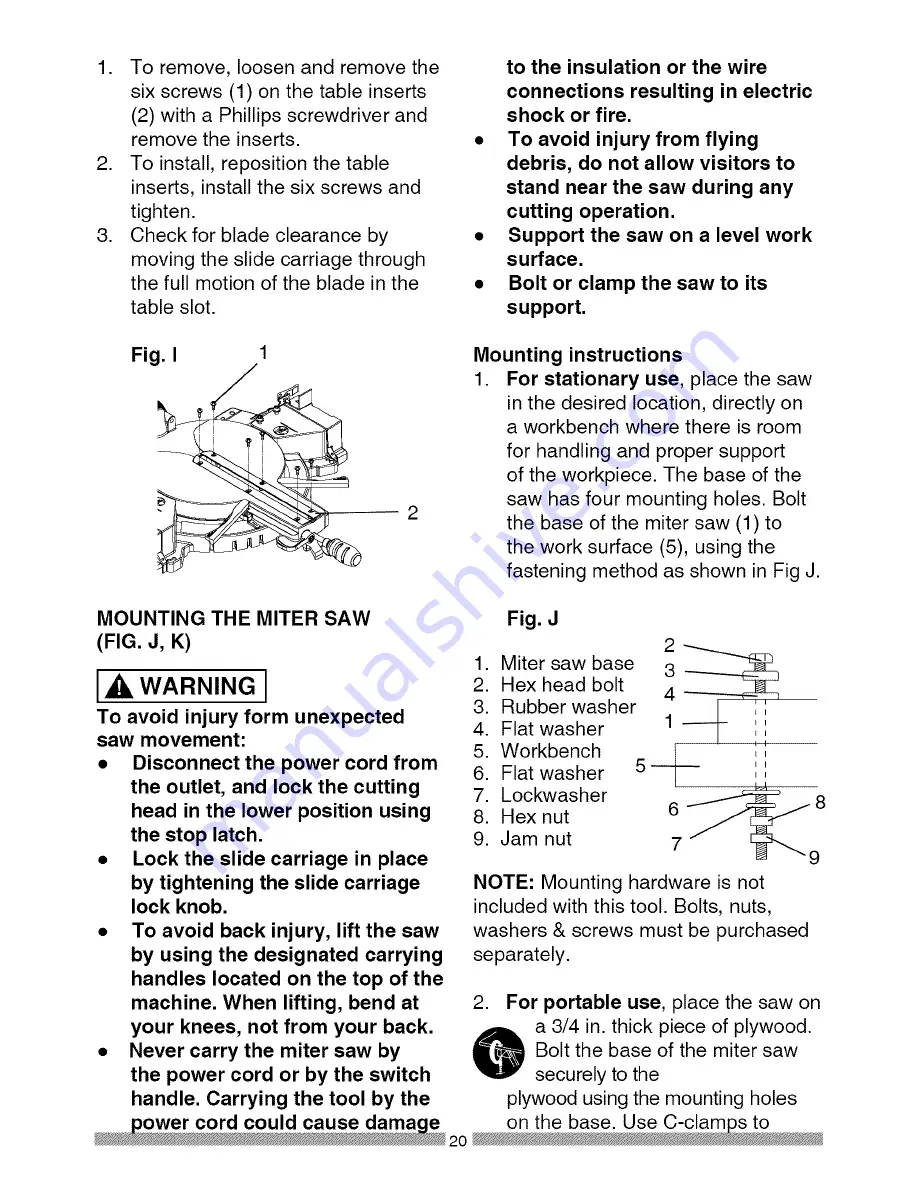 Craftsman 21221 - 12 in. Sliding Dual Bevel Compound Miter Saw Operator'S Manual Download Page 76