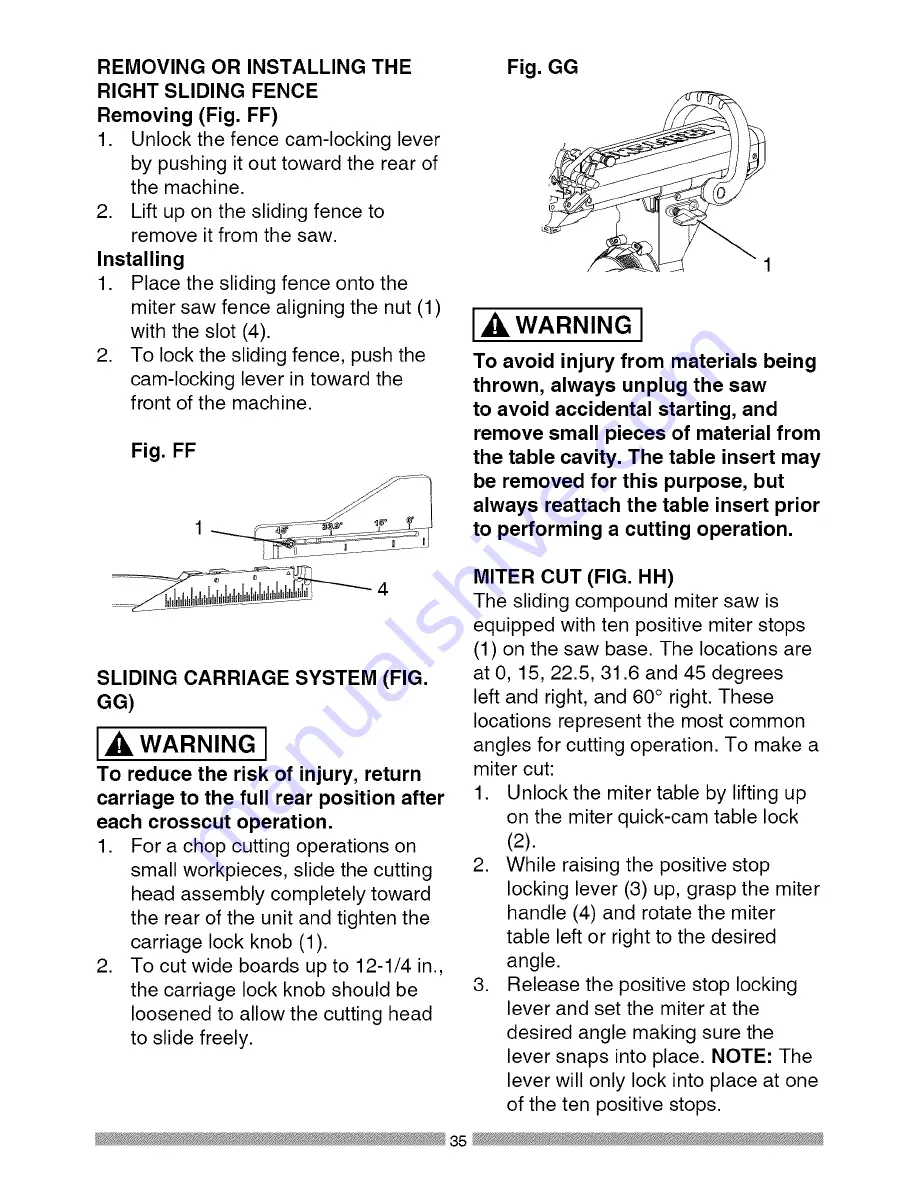 Craftsman 21221 - 12 in. Sliding Dual Bevel Compound Miter Saw Operator'S Manual Download Page 91