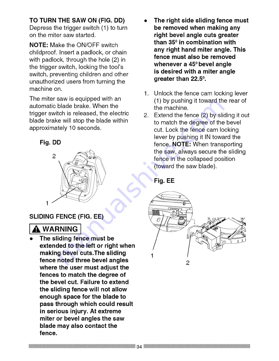 Craftsman 21221 - 12 in. Sliding Dual Bevel Compound Miter Saw Operator'S Manual Download Page 146