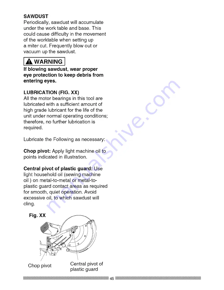 Craftsman 21221 - 12 in. Sliding Dual Bevel Compound Miter Saw Operator'S Manual Download Page 213