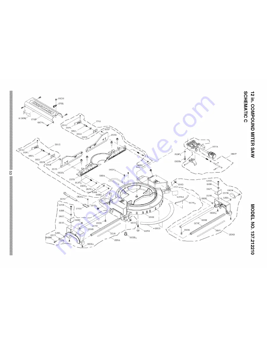 Craftsman 21221 - 12 in. Sliding Dual Bevel Compound Miter Saw Скачать руководство пользователя страница 221