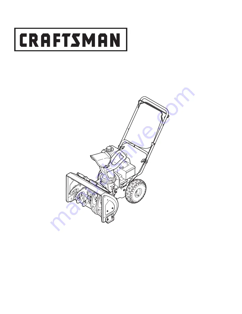 Craftsman 22-INCH 4-CYCLE SNOW THROWER 247.885550 Скачать руководство пользователя страница 27