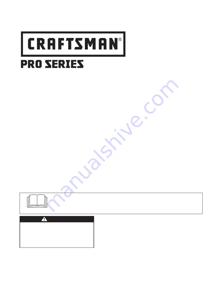 Craftsman 247.20242 SERIES Operator'S Manual Download Page 1