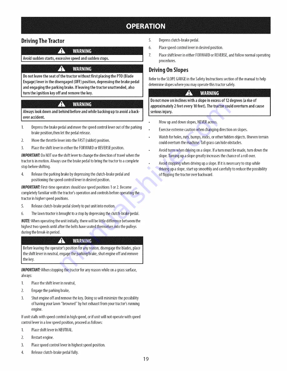 Craftsman 247.203690 Operator'S Manual Download Page 19