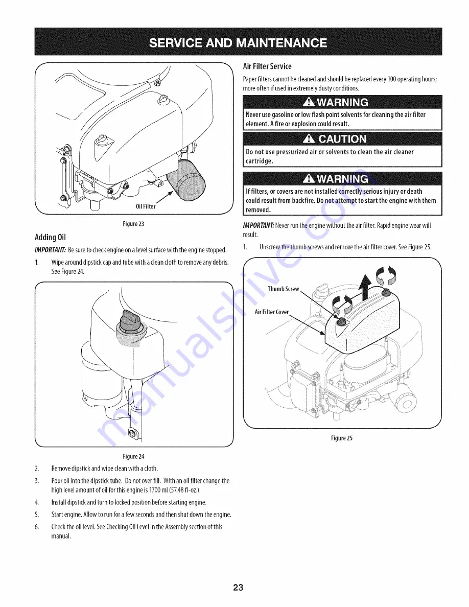 Craftsman 247.203690 Operator'S Manual Download Page 23