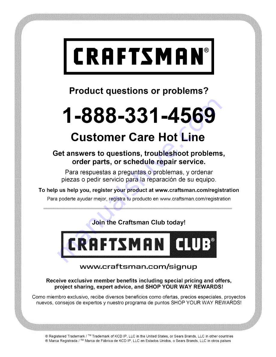 Craftsman 247.203691 Operator'S Manual Download Page 76