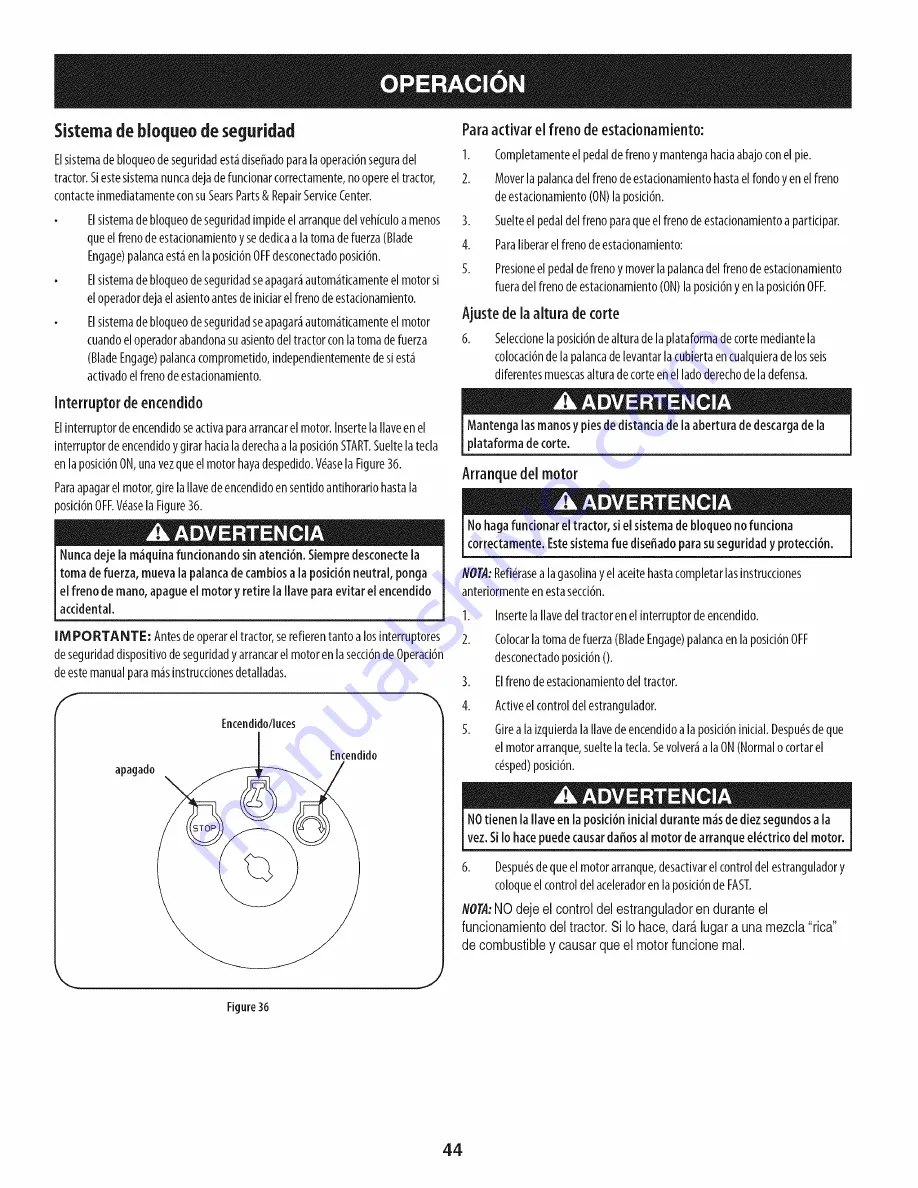 Craftsman 247.203710 Operator'S Manual Download Page 44