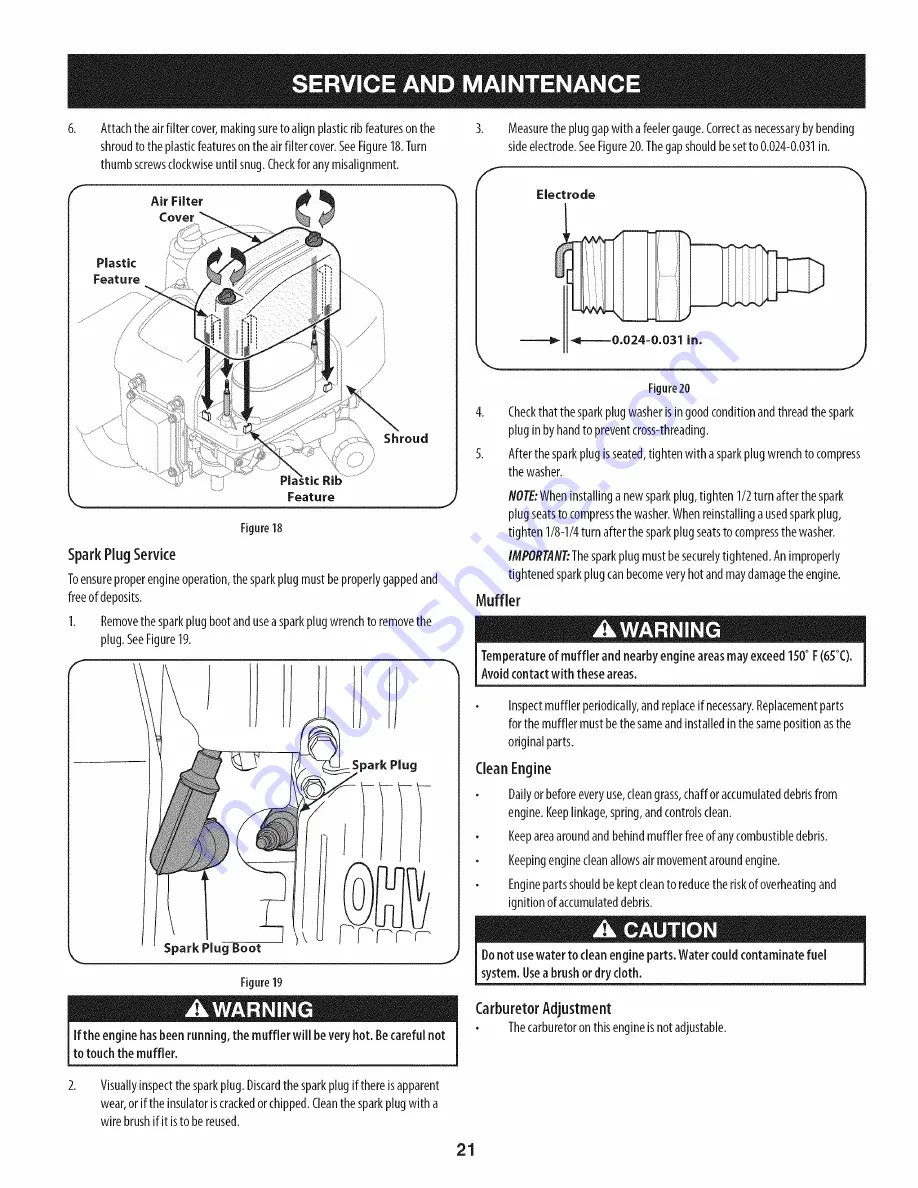 Craftsman 247.203721 Operator'S Manual Download Page 21