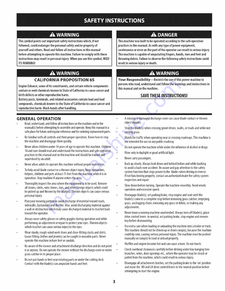 Craftsman 247.204201 Operator'S Manual Download Page 3