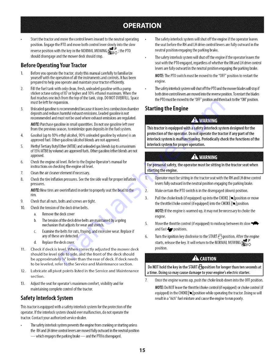 Craftsman 247.204201 Operator'S Manual Download Page 15