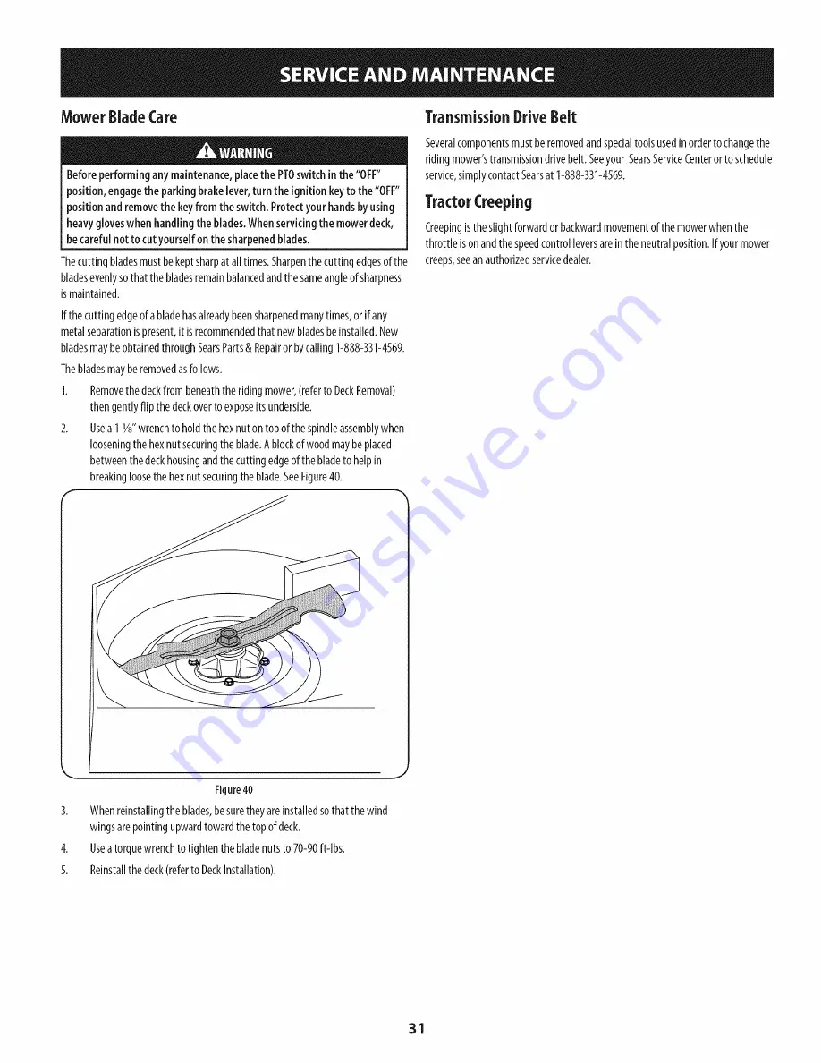 Craftsman 247.204201 Operator'S Manual Download Page 31