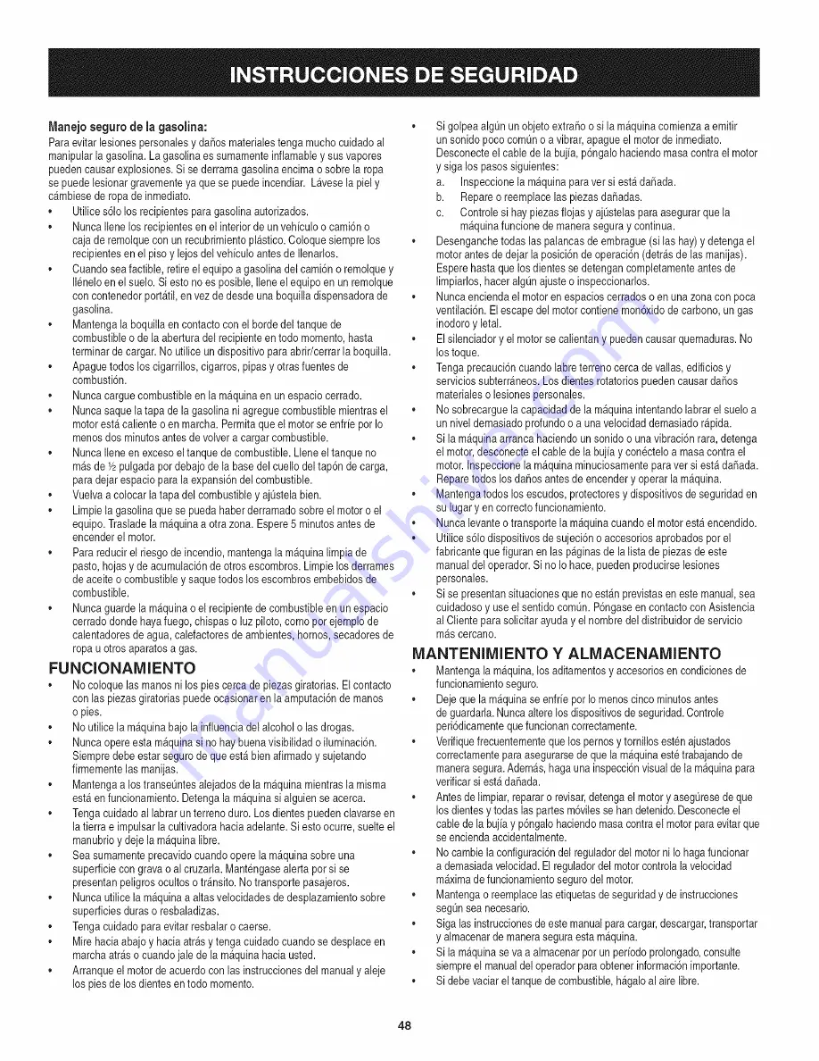 Craftsman 247.23000 Operator'S Manual Download Page 48