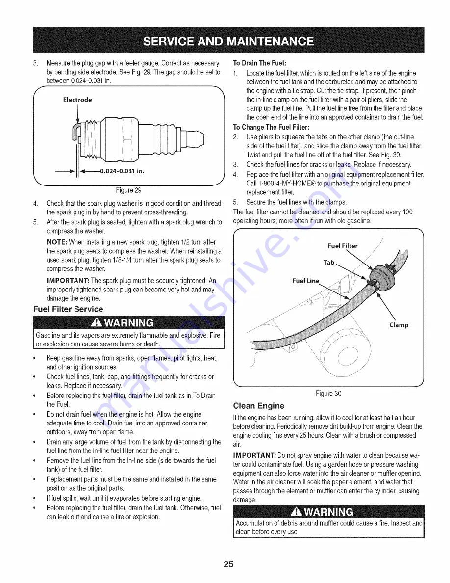 Craftsman 247.25000 Operator'S Manual Download Page 25