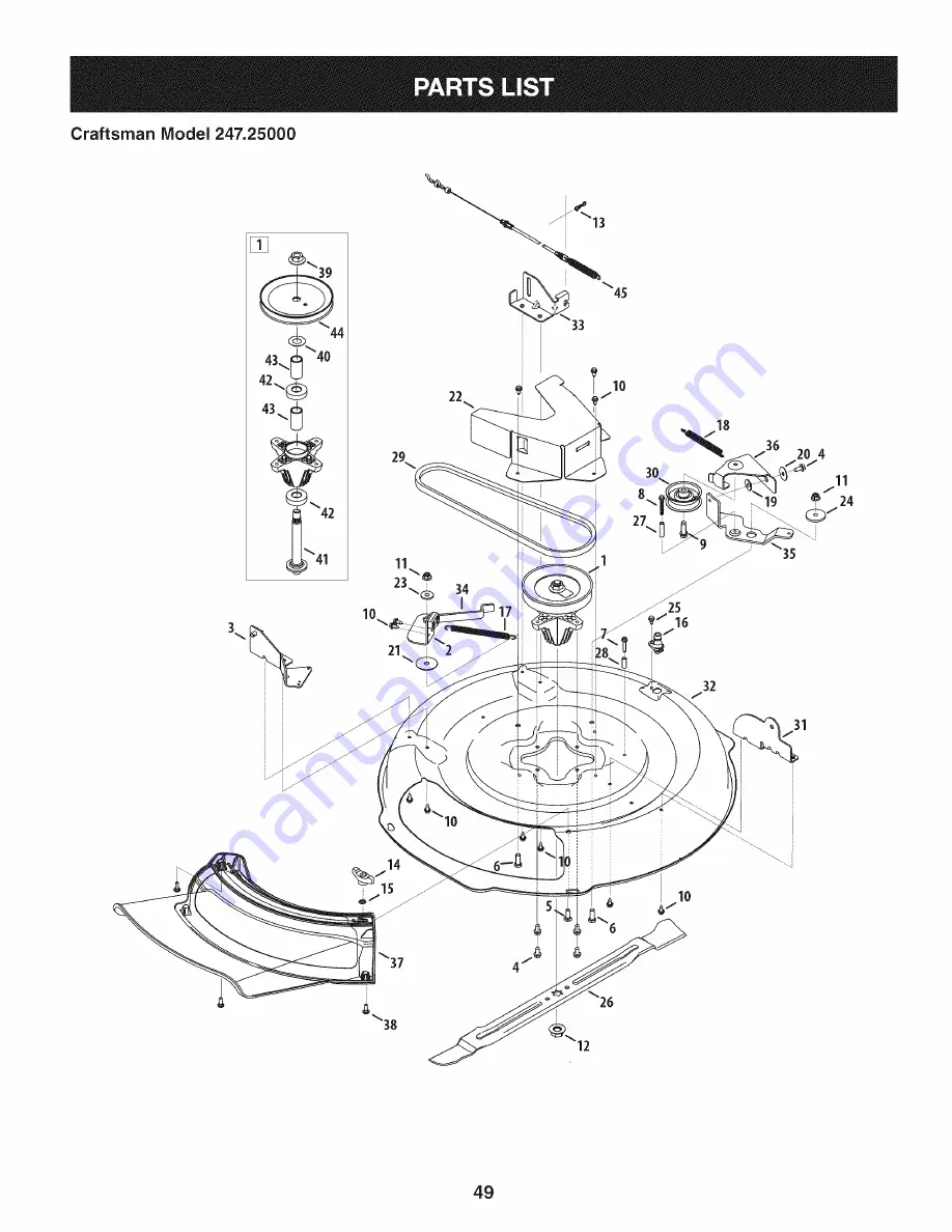 Craftsman 247.25000 Operator'S Manual Download Page 49