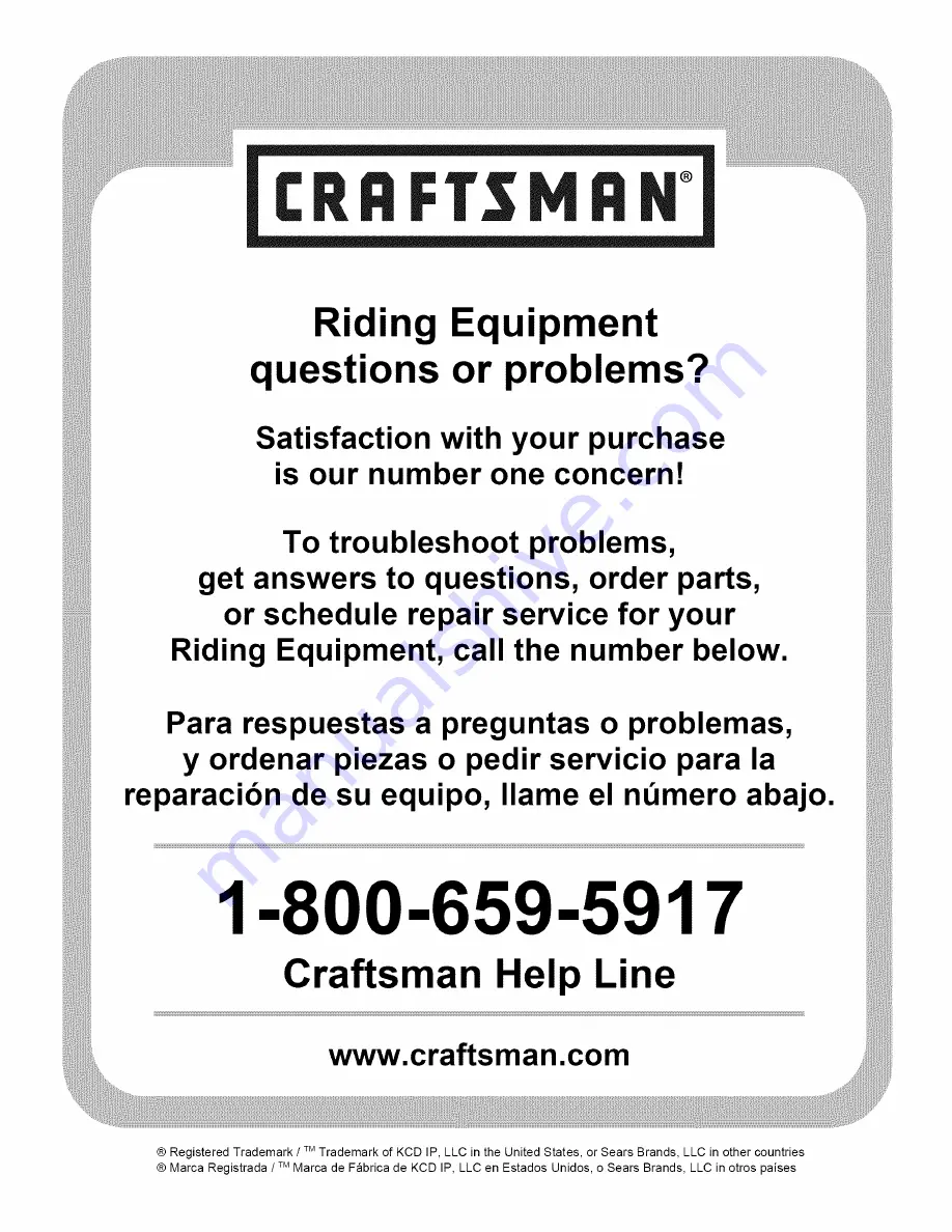 Craftsman 247.25000 Operator'S Manual Download Page 108